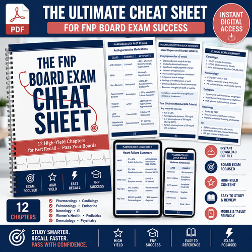 FNP Board Exam Cheat Sheet eBook