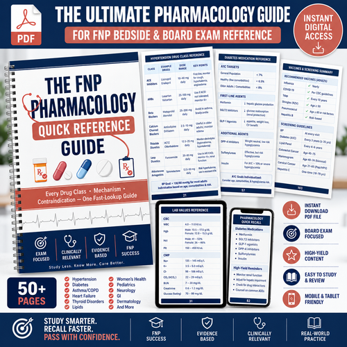 FNP Pharmacology Quick Reference Guide eBook